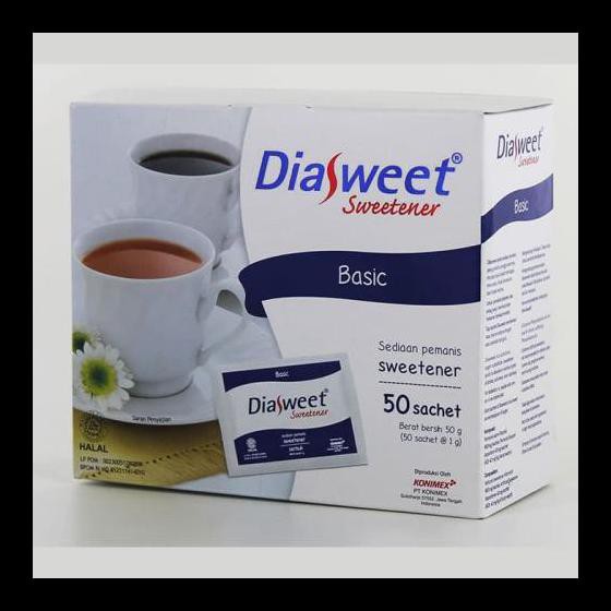 

Langsung Order Ya Kak!!! Diasweet Sweetener Basic Dos 50 Sachet Pemanis Rendah Kalori Diabetes