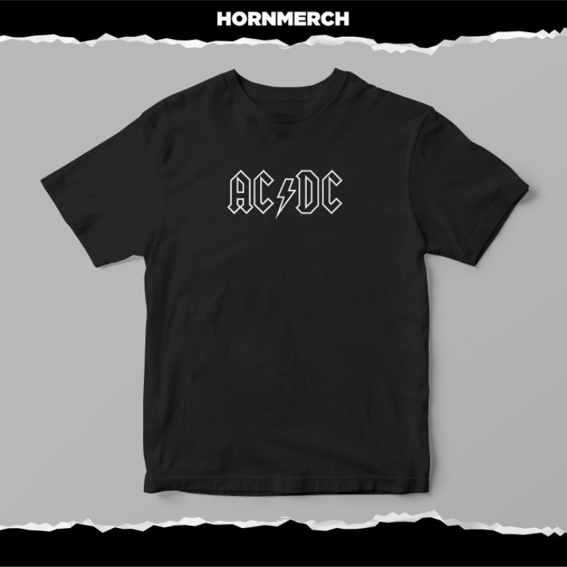 T-Shirt Baju Kaos Band Musik | AC DC / ACDC - Logo Outline
