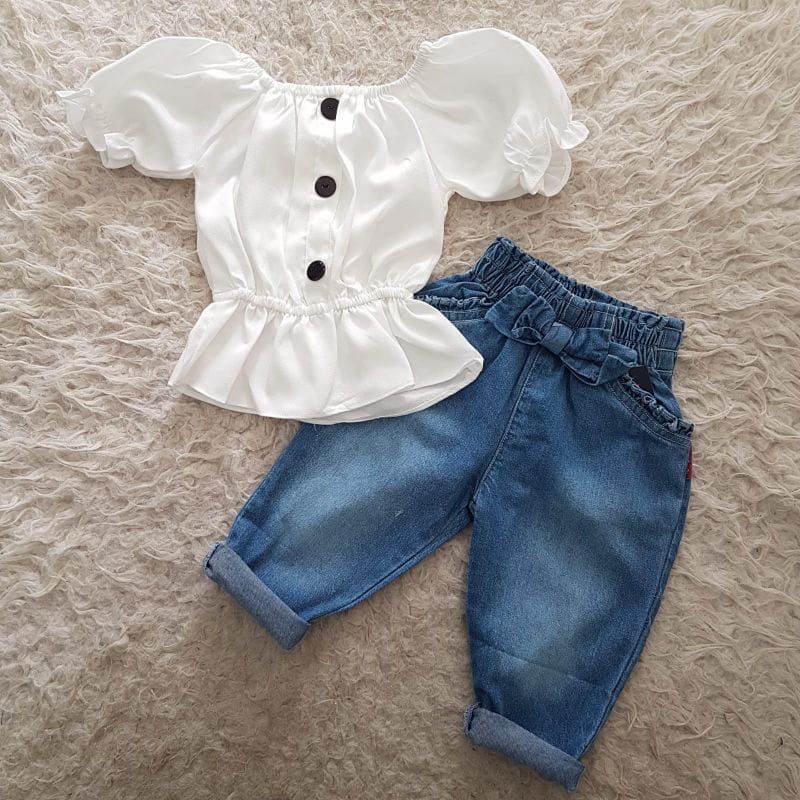 Baju Bayi Midory Pants Set Jeans Import Premium 6 Bulan - 4 Tahun