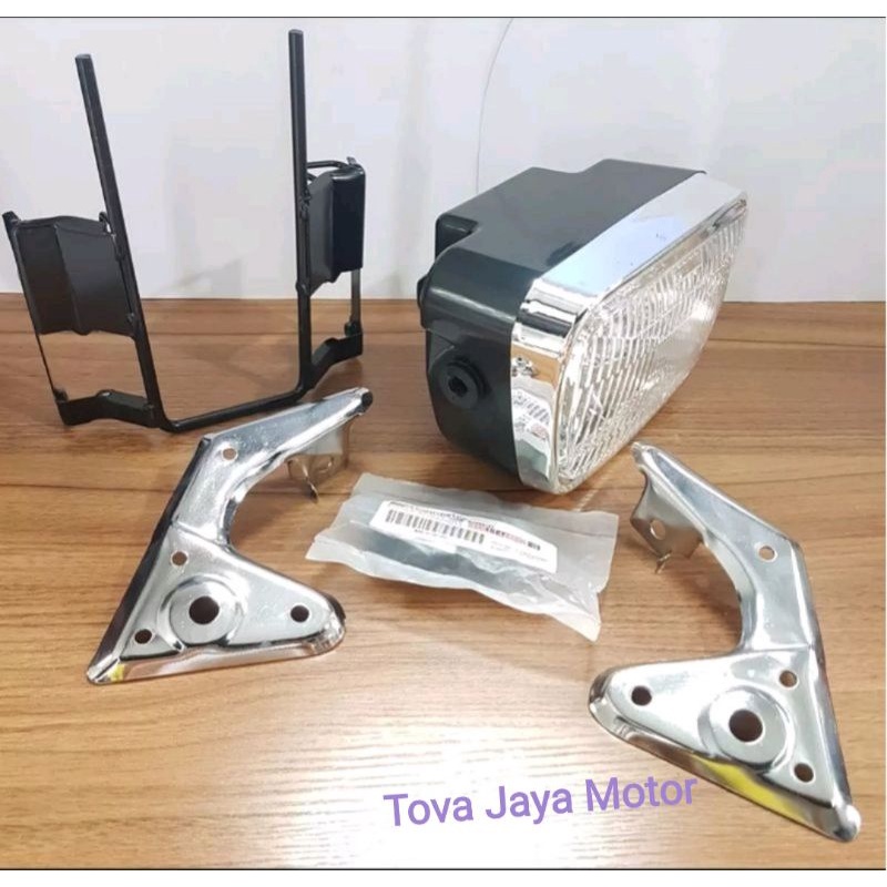 Reflektor depan plus kupingan lampu rx king new paket hemat-2