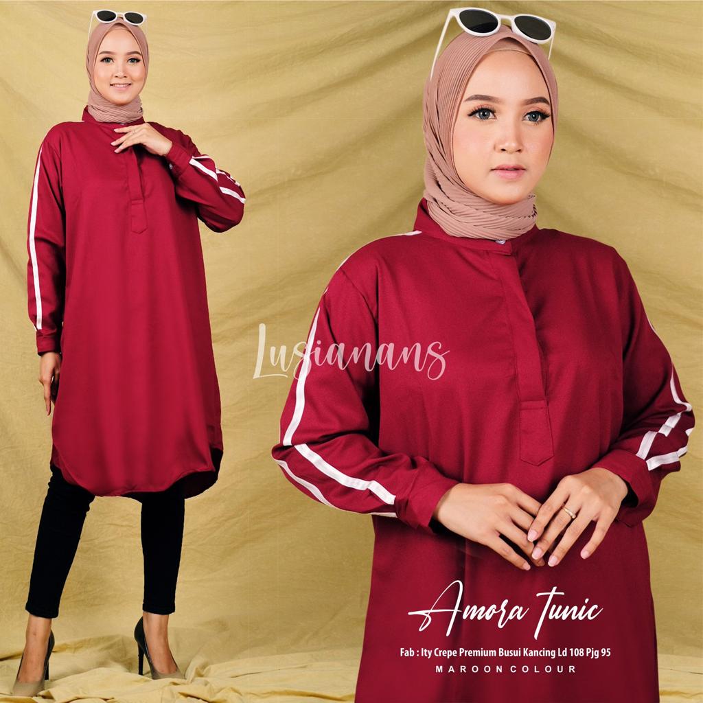 BAJU TUNIK POLOS WANITA REMAJA KEKINIAN TUNIK KANCING DEPAN FORMAL KEKINIAN MODEL TERBARU