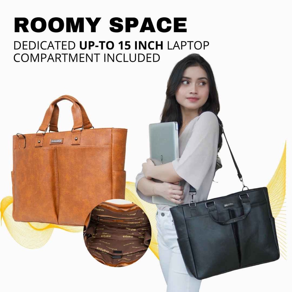 ATHENA Bag by Manjua. Muat LAPTOP 15 inch. Tas Ransel, Tas Kerja Wanita, Muat Banyak Barang. Tas Ukuran Besar Dengan 10 Ruang. Melindungi Laptop Dari Benturan dan Gesekan.