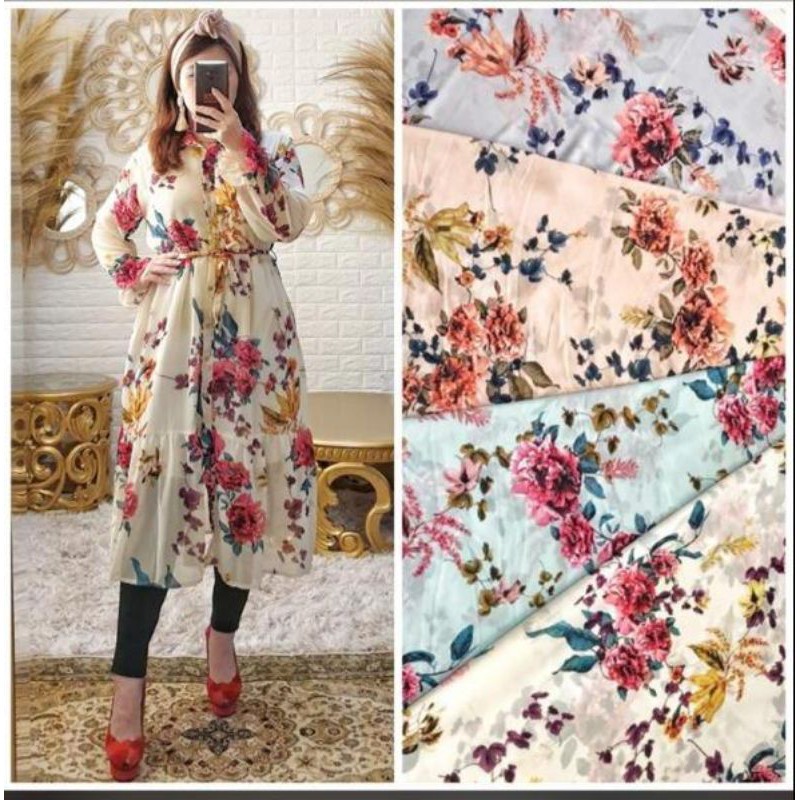 tunik meijiwang/tunik ceruty/korean look/dress import