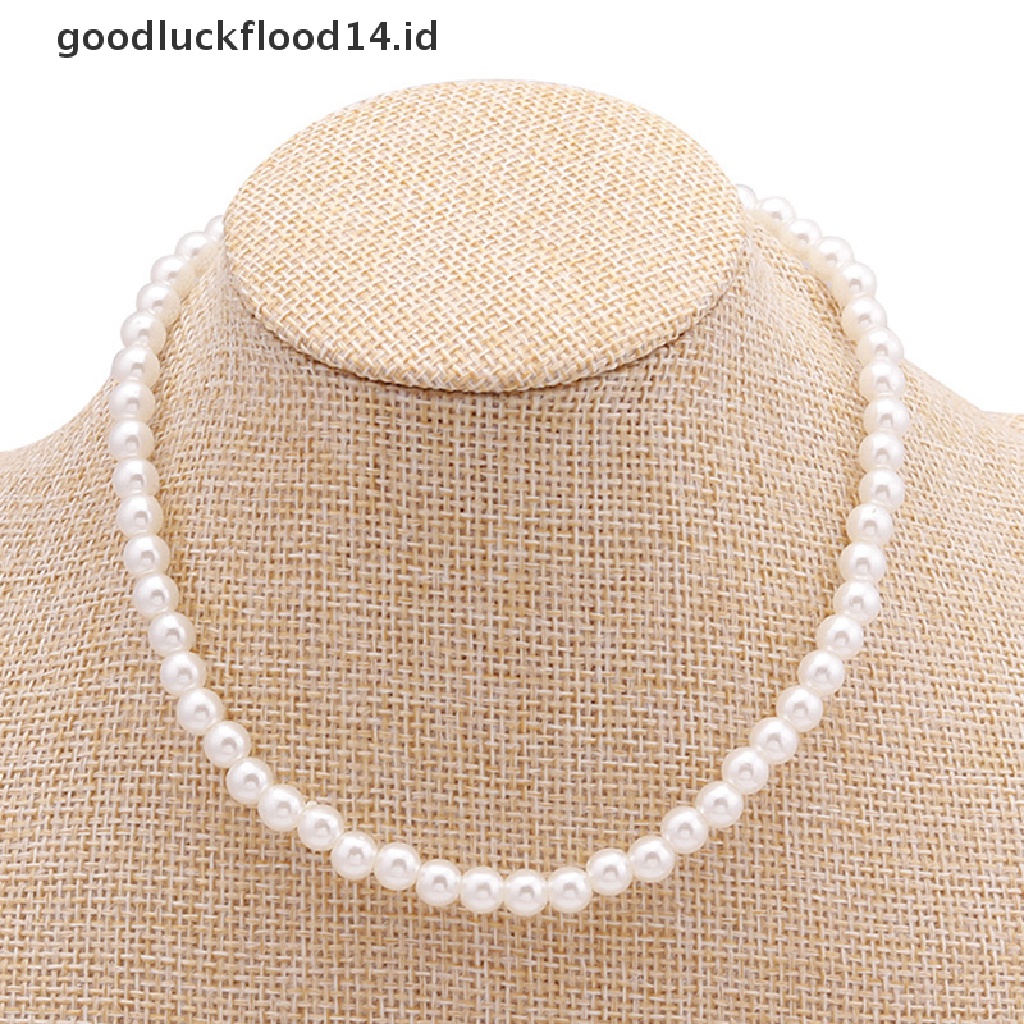 [OOID] Trendy Wedding Big Pearl Necklace For Women Fashion Imitation Pearl Necklace ID