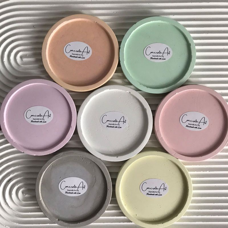 [ PROMO TERMURAH ] COASTER BULAT ASTHETIC | TATAKAN GELAS | TATAKAN SKIN CARE | TATAKAN AKSESORIS | 