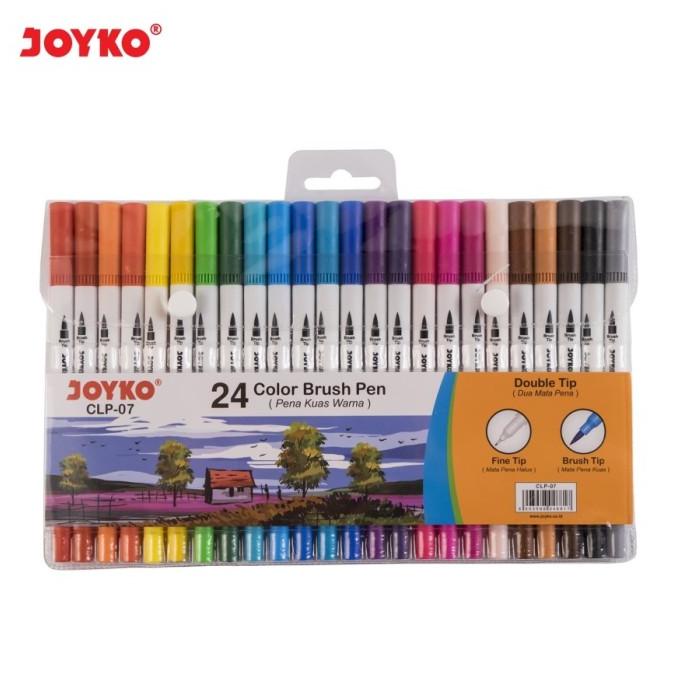

(BISA COD) Joyko - Color Brush Pen Pena Kuas Warna CLP-07 24 Warna Color HEMAT Kode 331