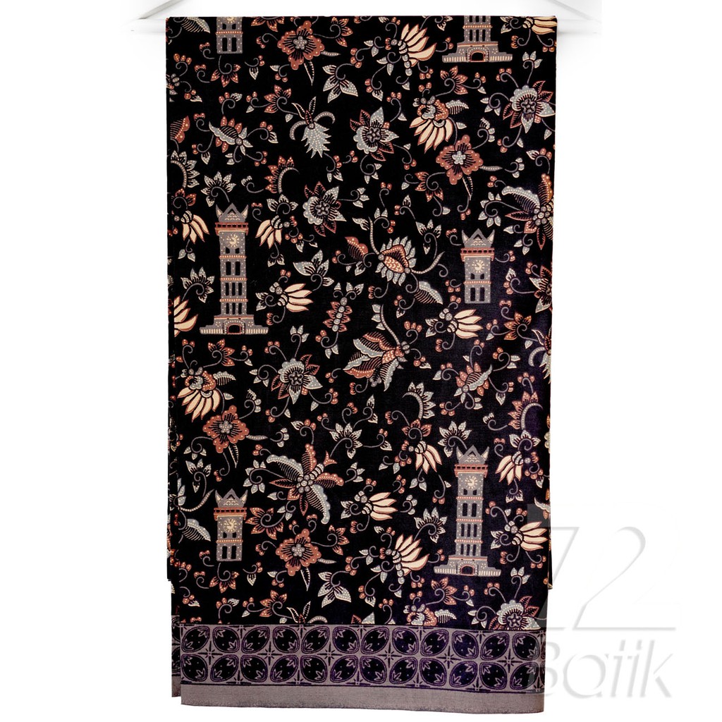 KAIN BATIK PREMIUM Bahan Katun Motif Jam Gadang Warna Hitam Coklat Cream Abu Grey Gray 721752 Cap 72 Jarik Jarit Samping Kebat Panjang Batik Katun Modern Premium Bahan Seragam Batik Pernikahan Kantor Keluarga Murah Kamen Jadi Batik Bali Lembaran