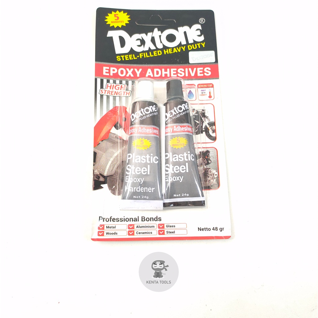 

DEXTONE Lem Besi Epoxy 5 Menit 48 Gram / Lem Serbaguna 5 Menit DEXTONE