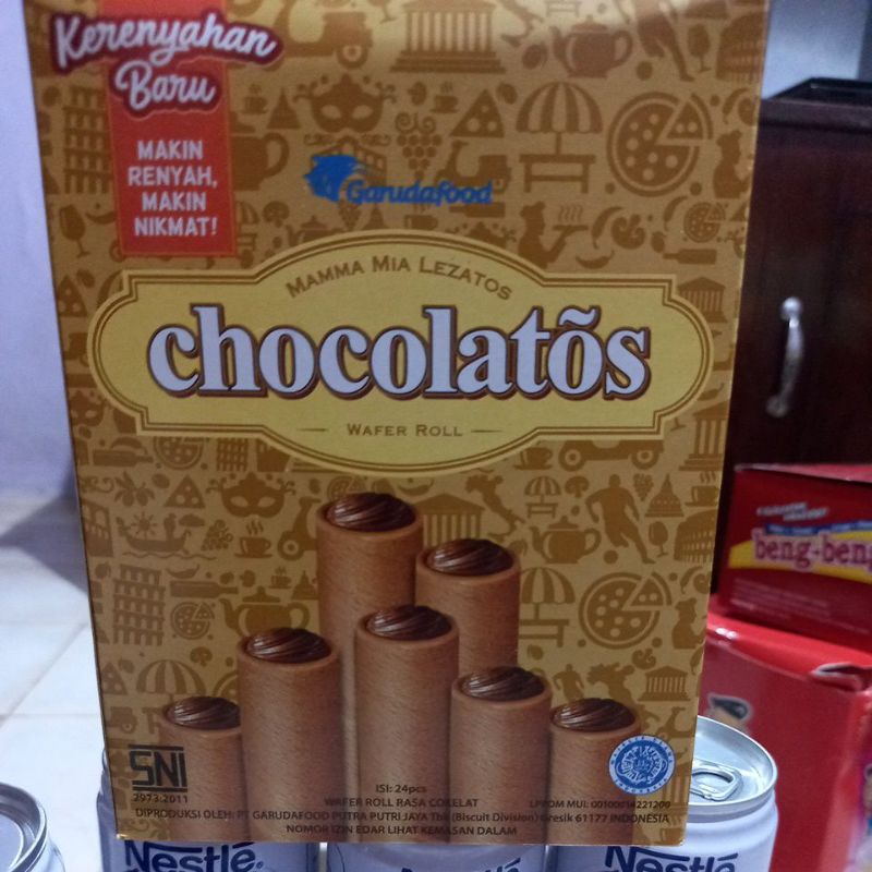 

CHOCOLATOS WAFER ROLL RASA COKLAT