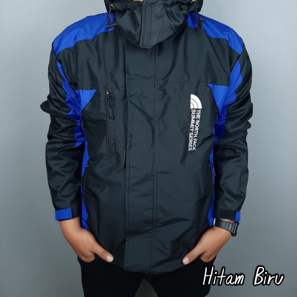 [BISA COD] Jaket Cowok Parasut Taslan Anti Air Saku Lengan Model Windrunner Windbreaker Waterproof