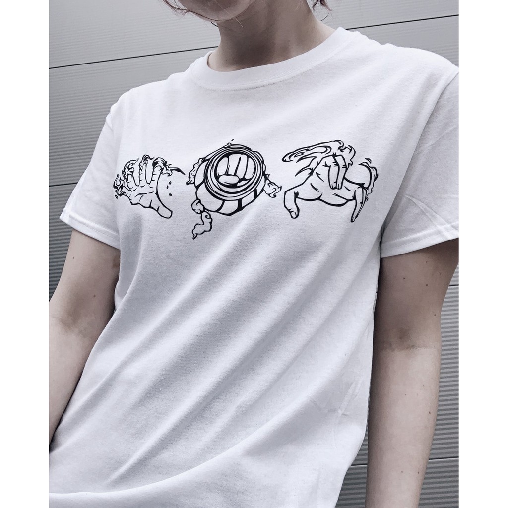 Tshirt the Luffy Sabo Asce Hands Lineart Unisex Premium