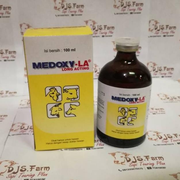 MEDOXY LA 100 ml medion obat antibiotik hewan ternak sapi kambing