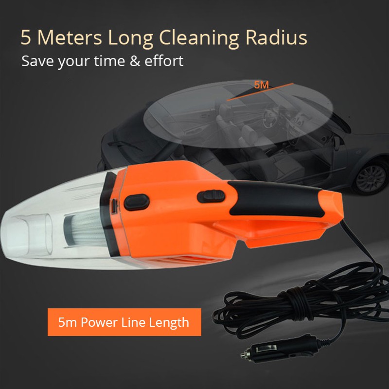 Vacuum Cleaner Penyedot Debu Mobil 120W with LED Light