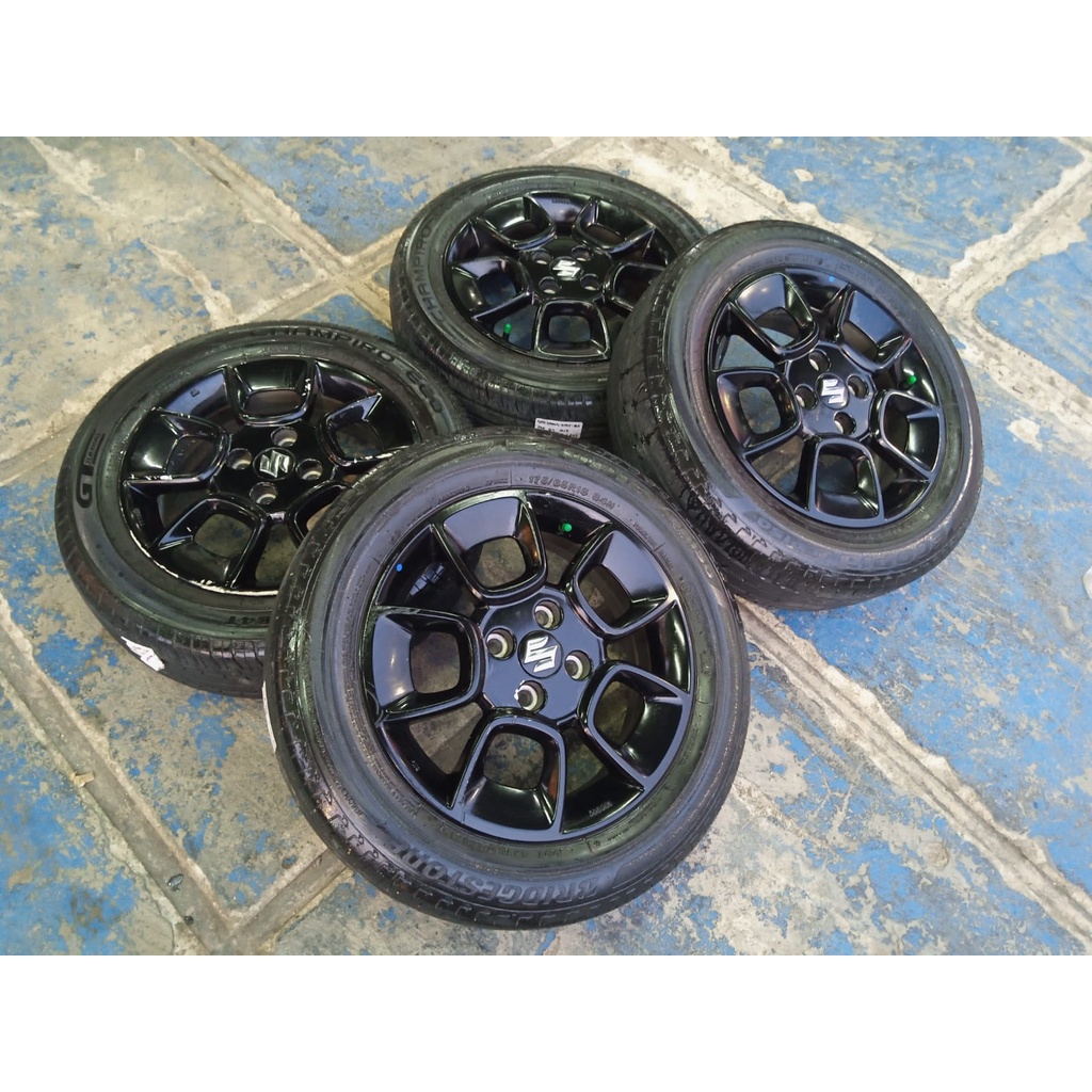 velg seken bekas murah oem origianl ignis ring 15x5 pcd 4x100 seken bekas murah plus ban