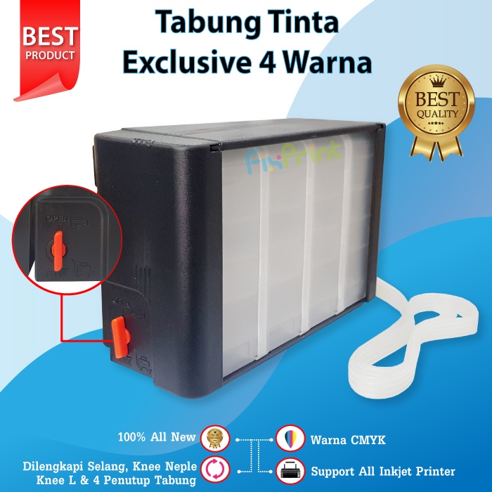 Tabung Tinta Infus 4 EXCLUSIF 100ml Printer Canon Mp287 Ip2770 MP237 MG2570S MX497 TS207 TS307