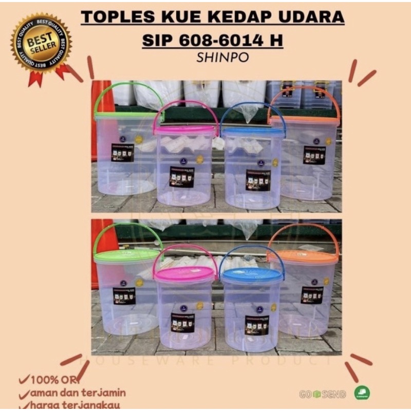 SHINPO-TOPLES KUE PLASTIK BULAT KEDAP UDARA 8-14 Liter /TOPLES RAMADHAN