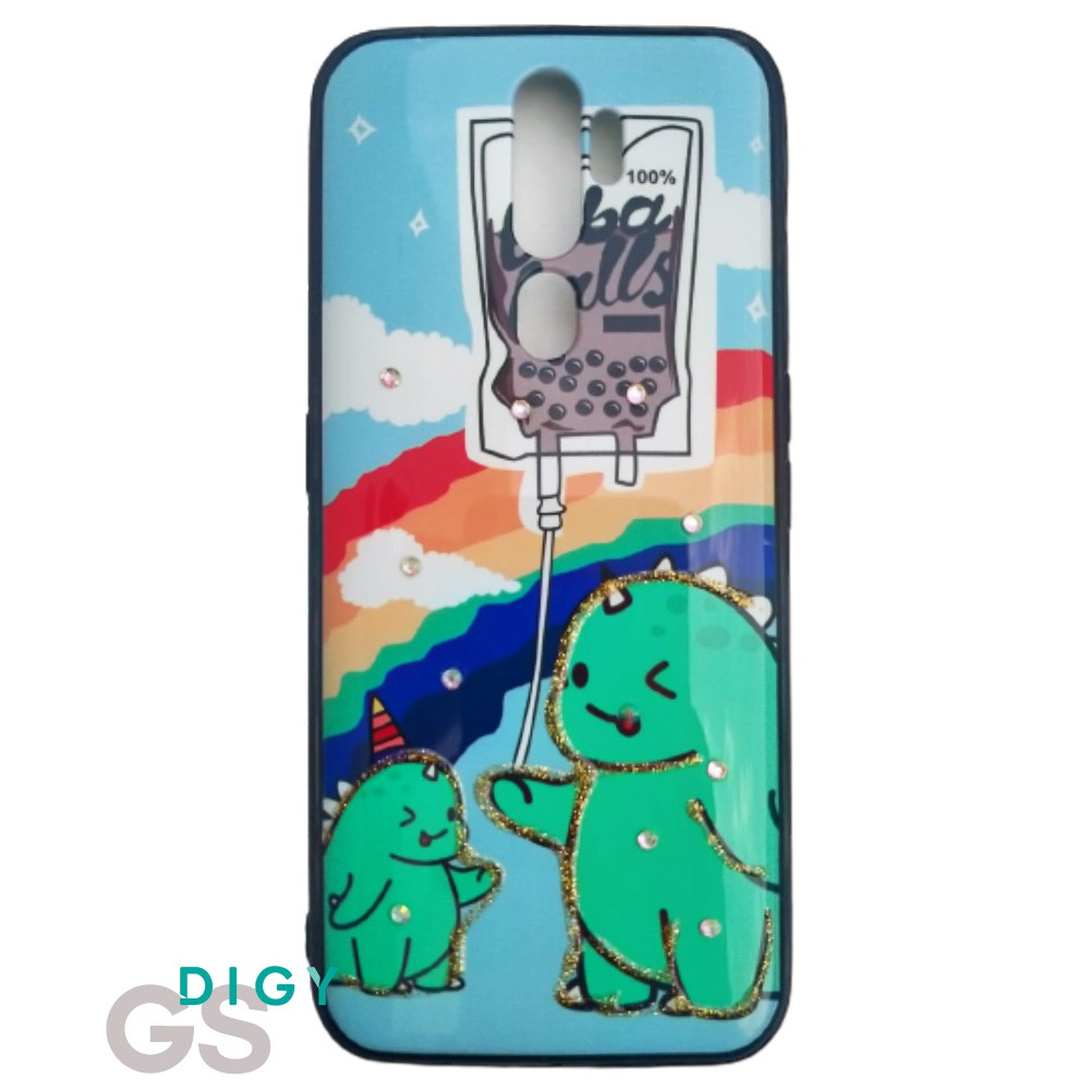 Case Fuze Glitter OPPO A9 2019 Casing Import Timbul Motif Cewek Karakter Bts Anime