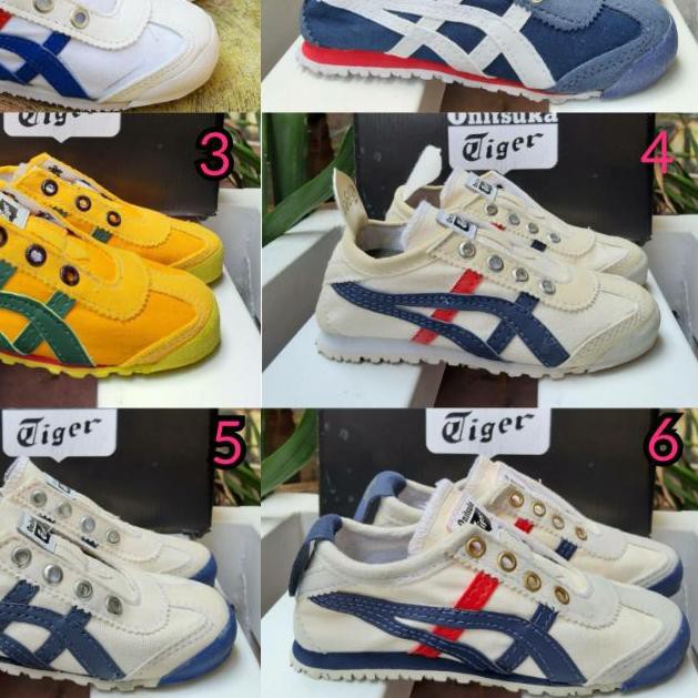 ➦ ONITSUKA TIGER KIDS SLIP ON SEPATU ANAK COWOK CEWEK ✦