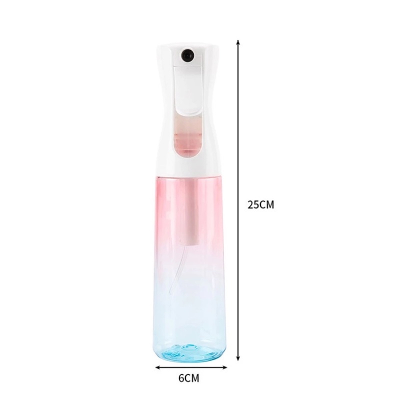 300ml Gradient Color Empty Refillable Spray Bottle / High Pressure Continued Exquisite Atomization Plastic Bottles / Traveling and Outgoing Portable Container