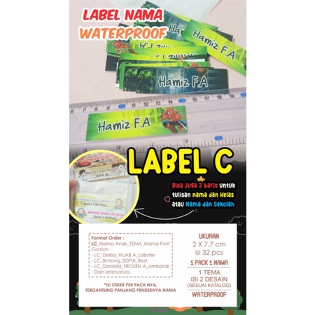 

Label Nama Karakter / Label Waterproof/ Stiker Waterproof / Stiker Label C