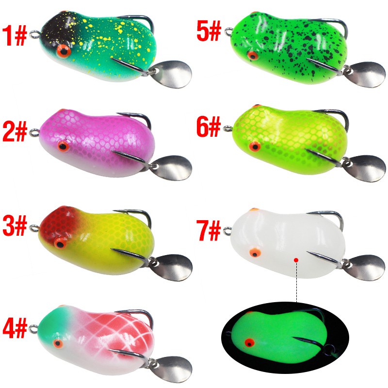 1Pcs Umpan Pancing Soft Bait Bentuk Katak Imitasi Ukuran 4cm / 5cm Berat 8g / 12g