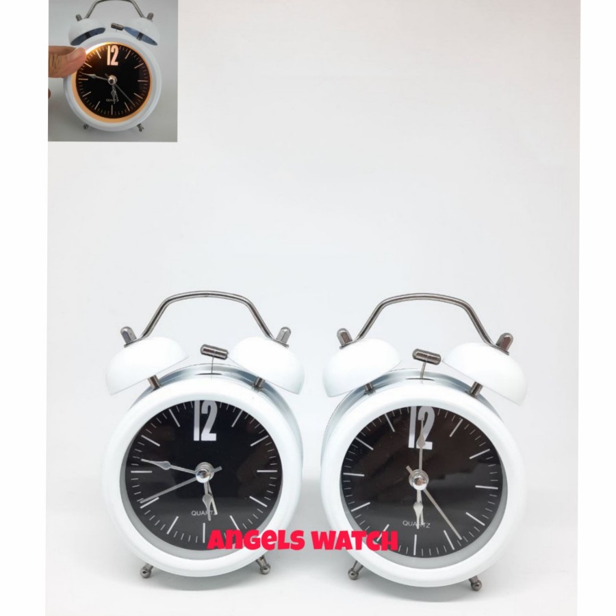 jam weker kring angka minimalist/ jam meja beker weker kring