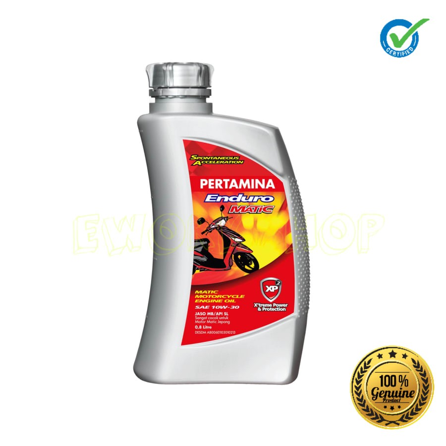 OLI PERTAMINA ENDURO MATIC 10W-30 0,8 L 100% Original Product