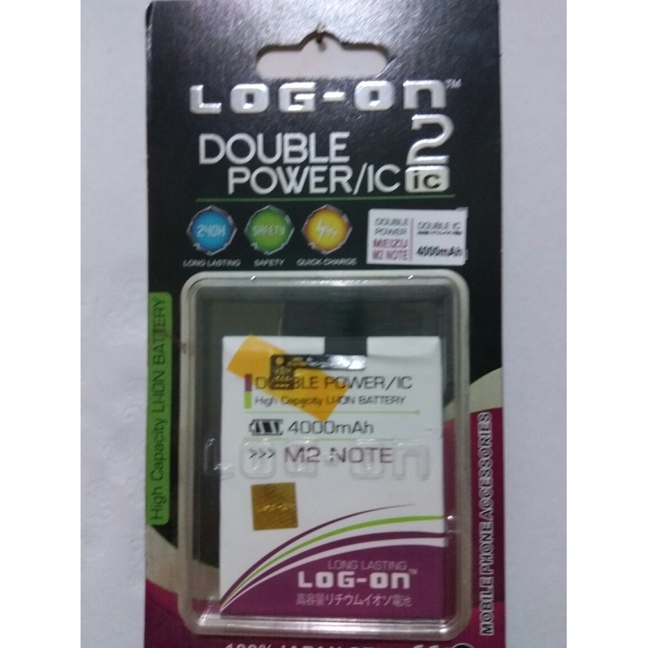 Meizu M2 Note/BT42C Baterai Log On Double Power/2 IC