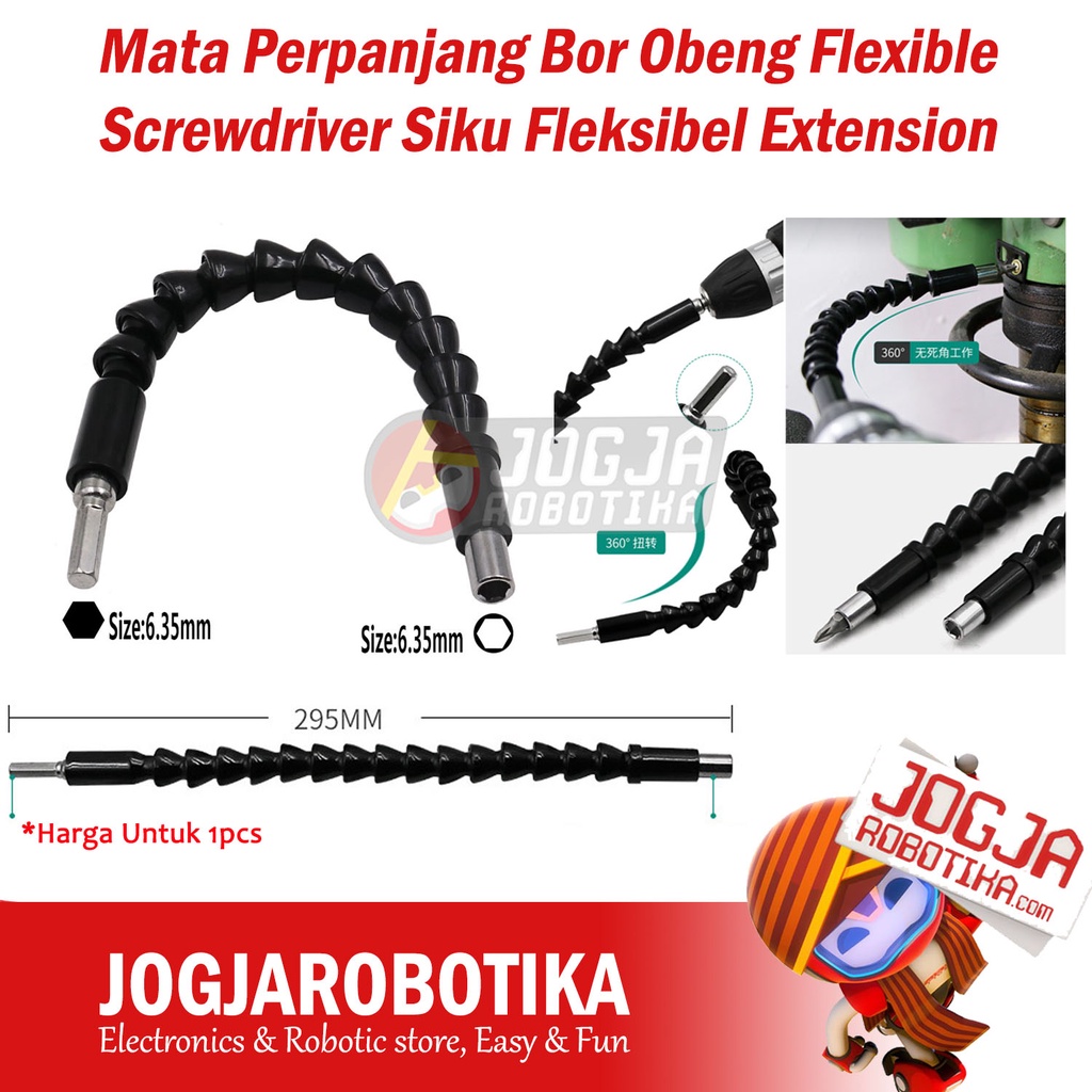 Mata Perpanjang Bor Obeng Flexible Screwdriver Siku Fleksibel Extension Ekstensi Sambungan Obeng Bor
