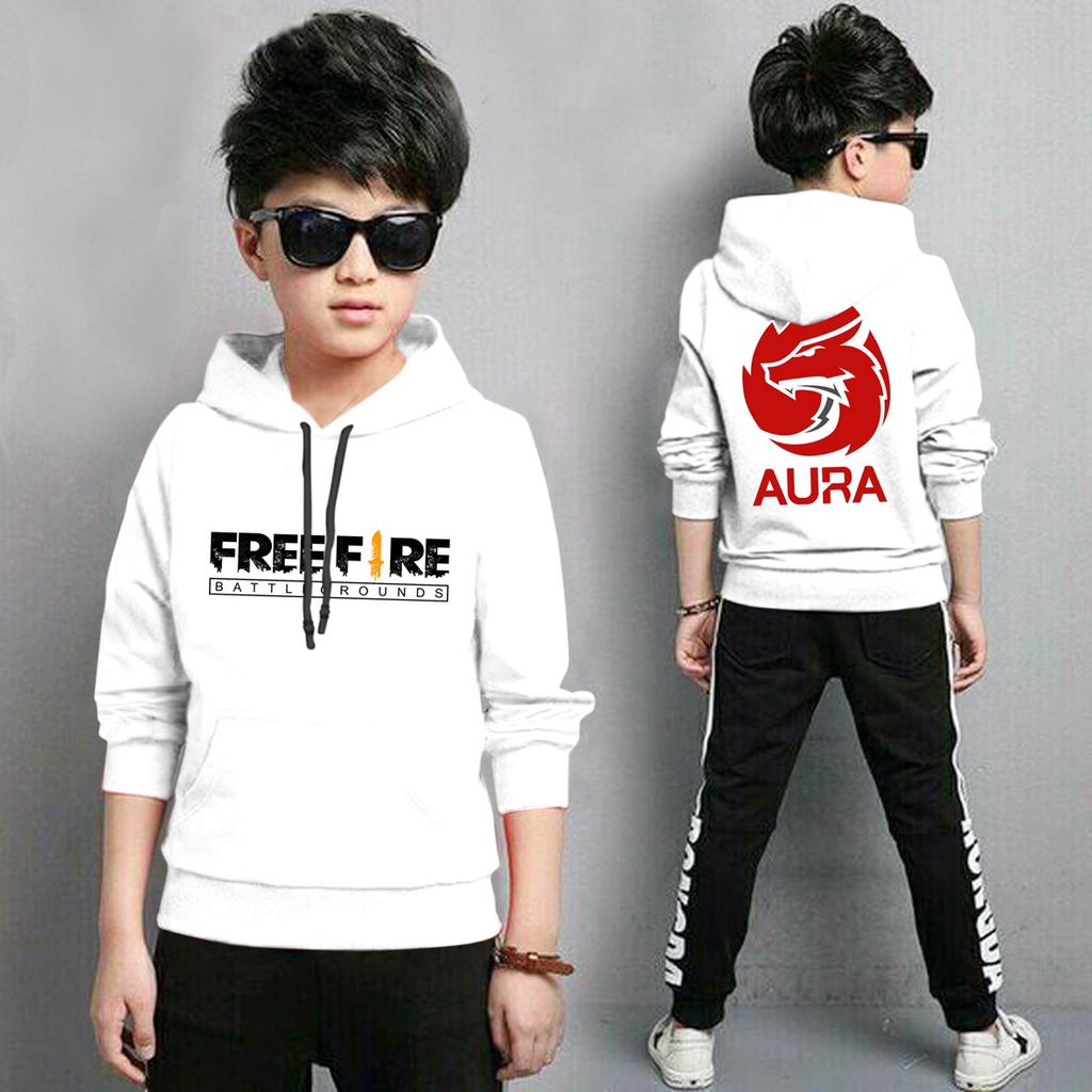 Jaket Anak Laki Laki/Jaket Anak Terbaru/Hoodie Anak Aura Anak Gaming Bahan Fleece Tebal 4-11 TAHUN