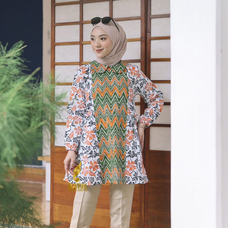 PRABUSENO // Batik Prabuseno - Manisan Blouse Batik Wanita Lengan Panjang