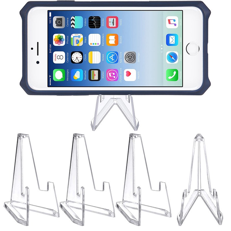 Stand Display Holder Medali Bentuk Segitiga Bahan Akrilik Transparan