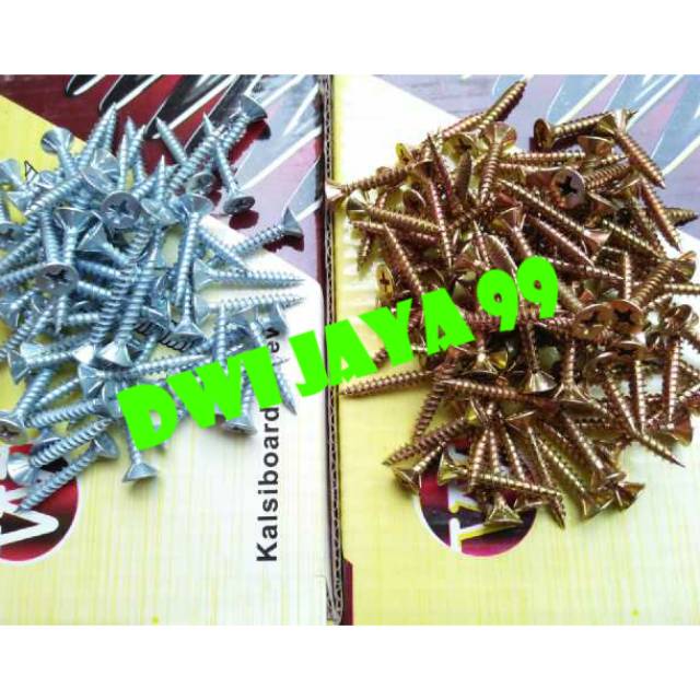 200 pcs Skrup grc calsi 6x3/4&quot; kalsiboard 2 cm Shopee