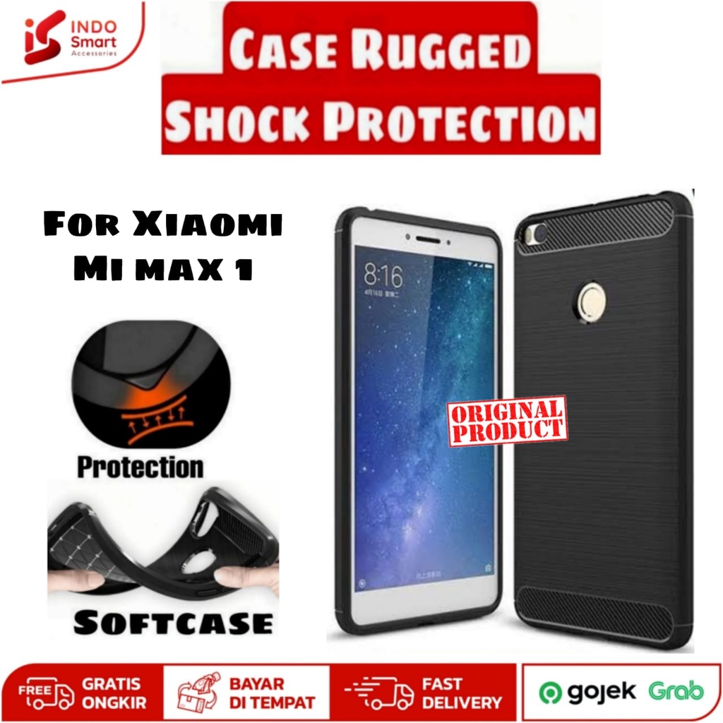 Softcase Xiaomi Mi Max 1 Casing Ipaky Carbon Shock Rugged Protection