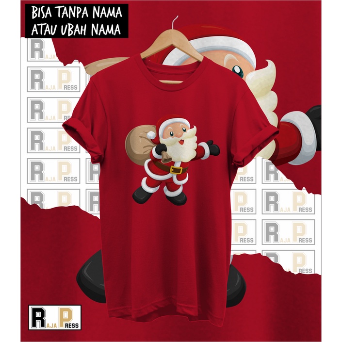 KAOS NATAL BAJU NATAL SANTA BAWA KARUNG COMBED 30S MERRY KATUN CHRISTMAS