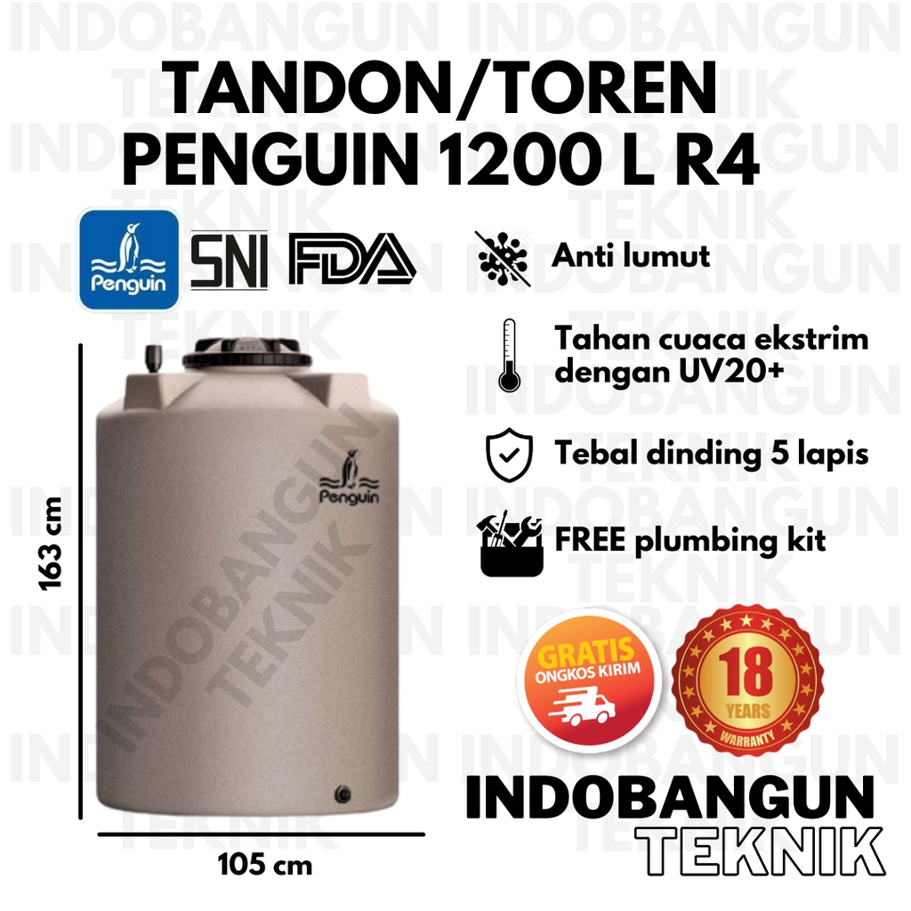 Jual Toren Air Tangki Air Tandon Air Penguin Tb120 1200 Liter Tb 120 R4 Anti Lumut Murah 1331