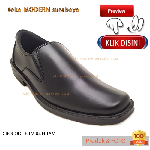 Sepatu pantovel pria casual CROCODILE TM 04 HITAM