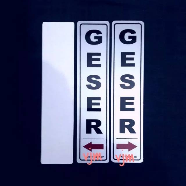 

Sign label geser kanan atau geser kiri, sign board acrylic , sign label akrilik