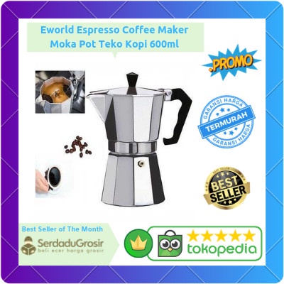 Jual Moka Pot 12 Cup Espresso Coffee Maker Teko Alat Seduh Buat Kopi 600ml CODE638
