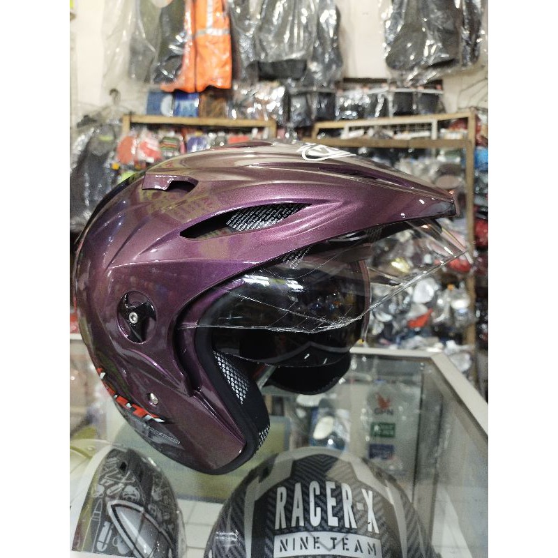 Helm vog volt ungu double visor
