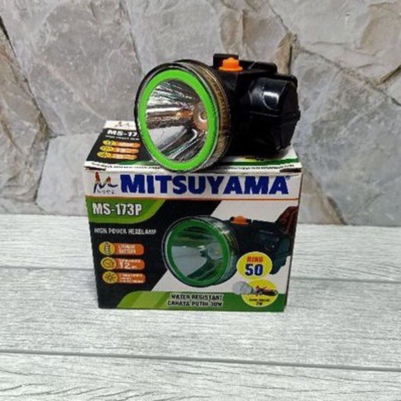 Cod - SENTER KEPALA MITSUYAMA MS-173P - HEADLAMP Mitsuyama MS 173 P - Senter Kepala Super 30W ring50