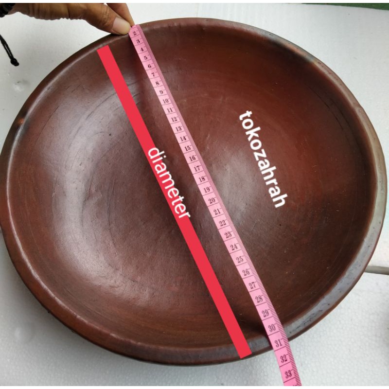 Cobek tanah Liat Jumbo ukuran 30-31cm/Cobek Jumbo /Cobek nya Berat,tebal dan halus (sudah + peti kay