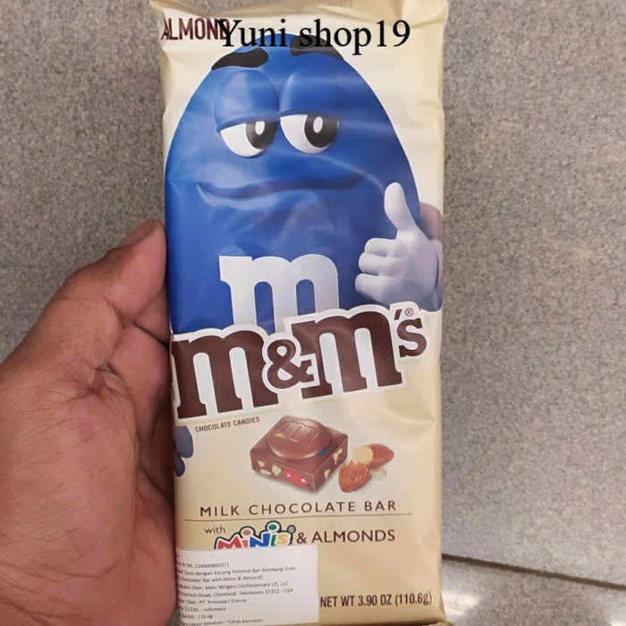 

m&m milk chocolate almond 110gr