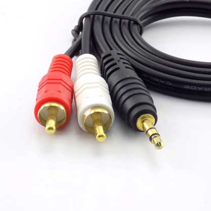 Kabel Audio Jack 3.5mm to RCA Male 2m - Black