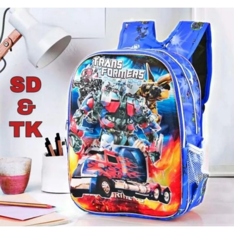 TAS RANSEL ANAK TK &amp; SD TRANSFORMERS,EMBOS 3D