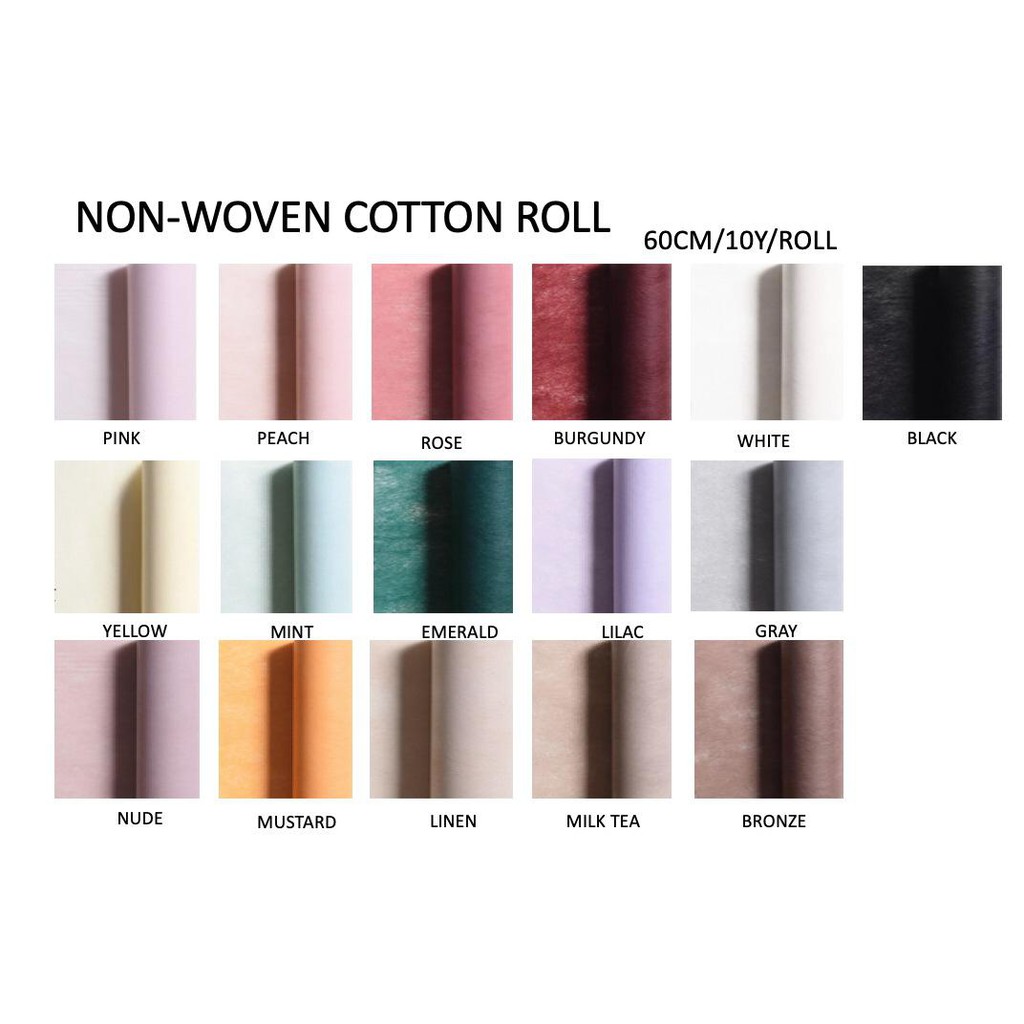 

Kertas Bunga Buket Tissue Serat Florist Gulungan / Non-Woven Cotton Roll Wrapping Paper Bungkus Kado