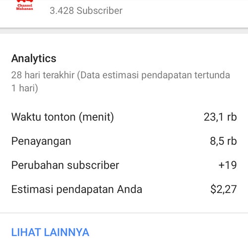 Akun youtube Monetisasi