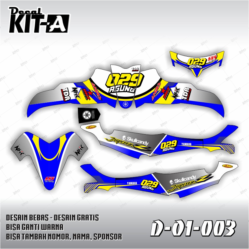 DECAL STIKER JUPITER Z STICKER DEKAL STRIPING CUSTOM MOTOR D-O1-003
