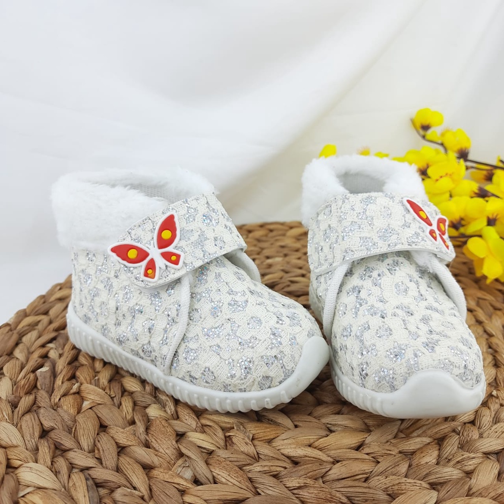 mandirishoesstore-SEPATU ANAK 1-3 TAHUN PEREMPUAN BROKAT KUPU-KUPU CAY28