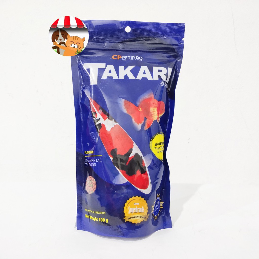 Takari Pakan Pelet Makanan Ikan 250gr - Ukuran 1mm &amp; 2mm